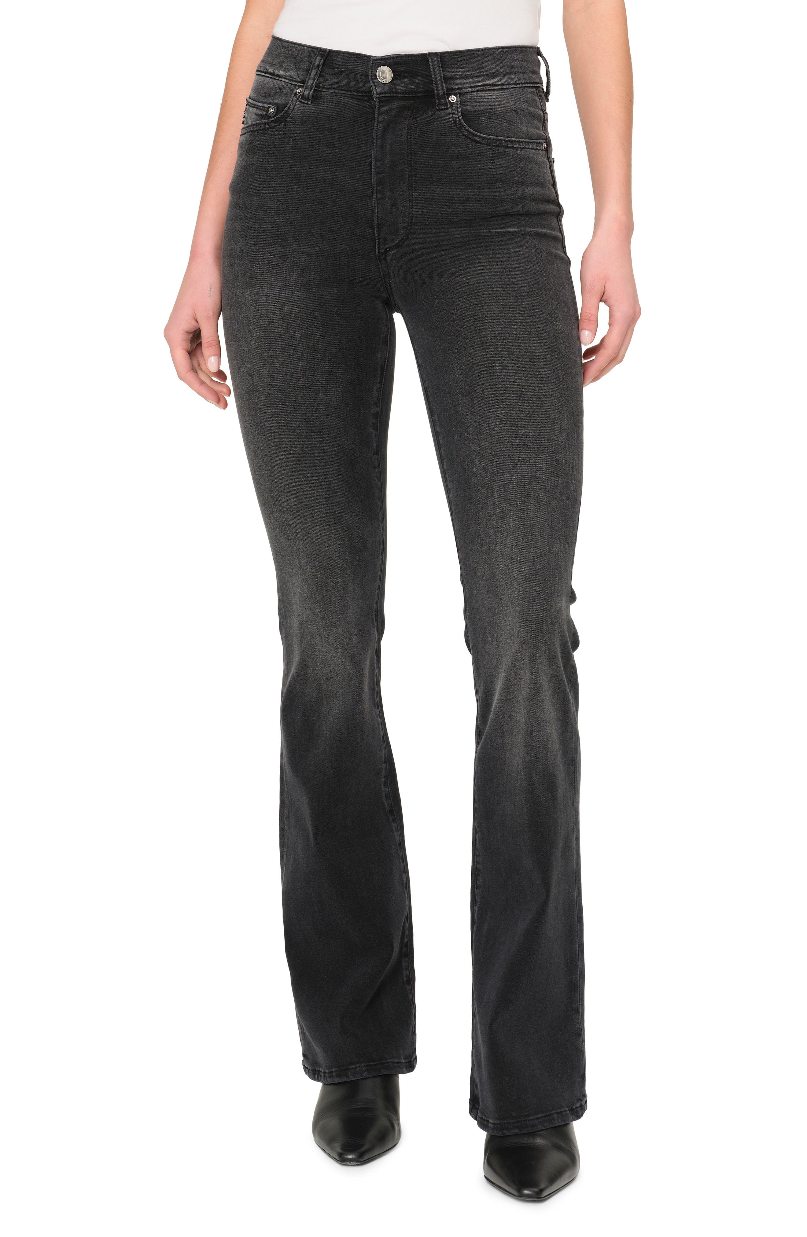 DL1961 Bridget Instasculpt High Rise Bootcut Jeans in Soft Black 