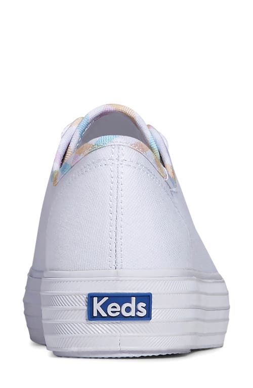 Shop Keds ® Triple Kick Platform Sneaker In White/multi Canvas