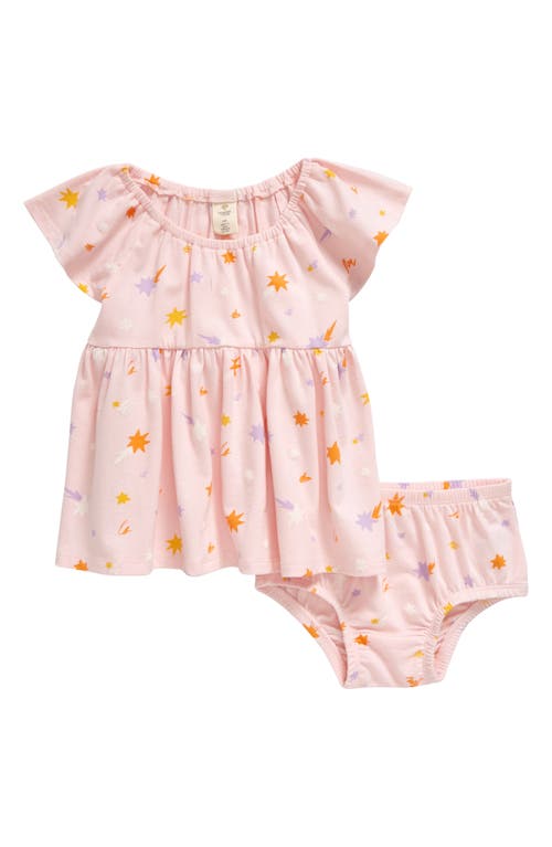 Tucker + Tate Flutter Sleeve Dress & Bloomers Set in Pink English Star Party
