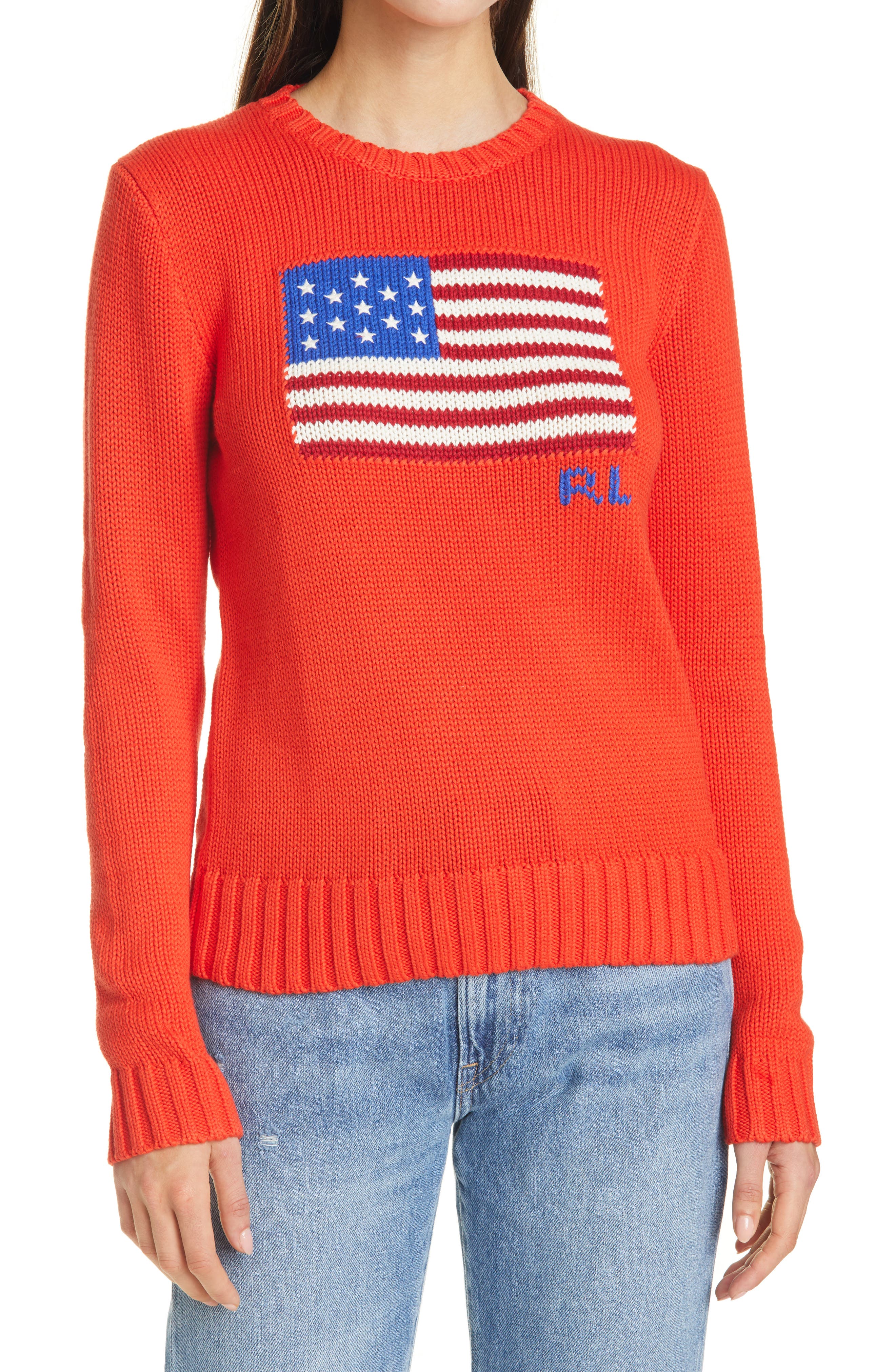 polo ralph lauren flag jumper