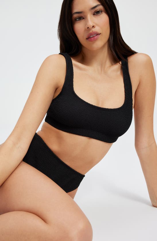 Shop Good American Always Fits Scoop Bikini Top In Black002