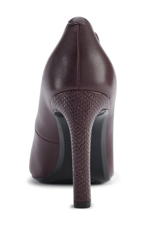 Shop Dkny Chrystie Pointed Toe Pump In Dark Cherry