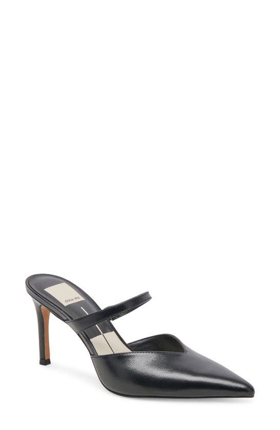 Dolce Vita Kanika Pointed Toe Pump In Midnight Crinkle Patent