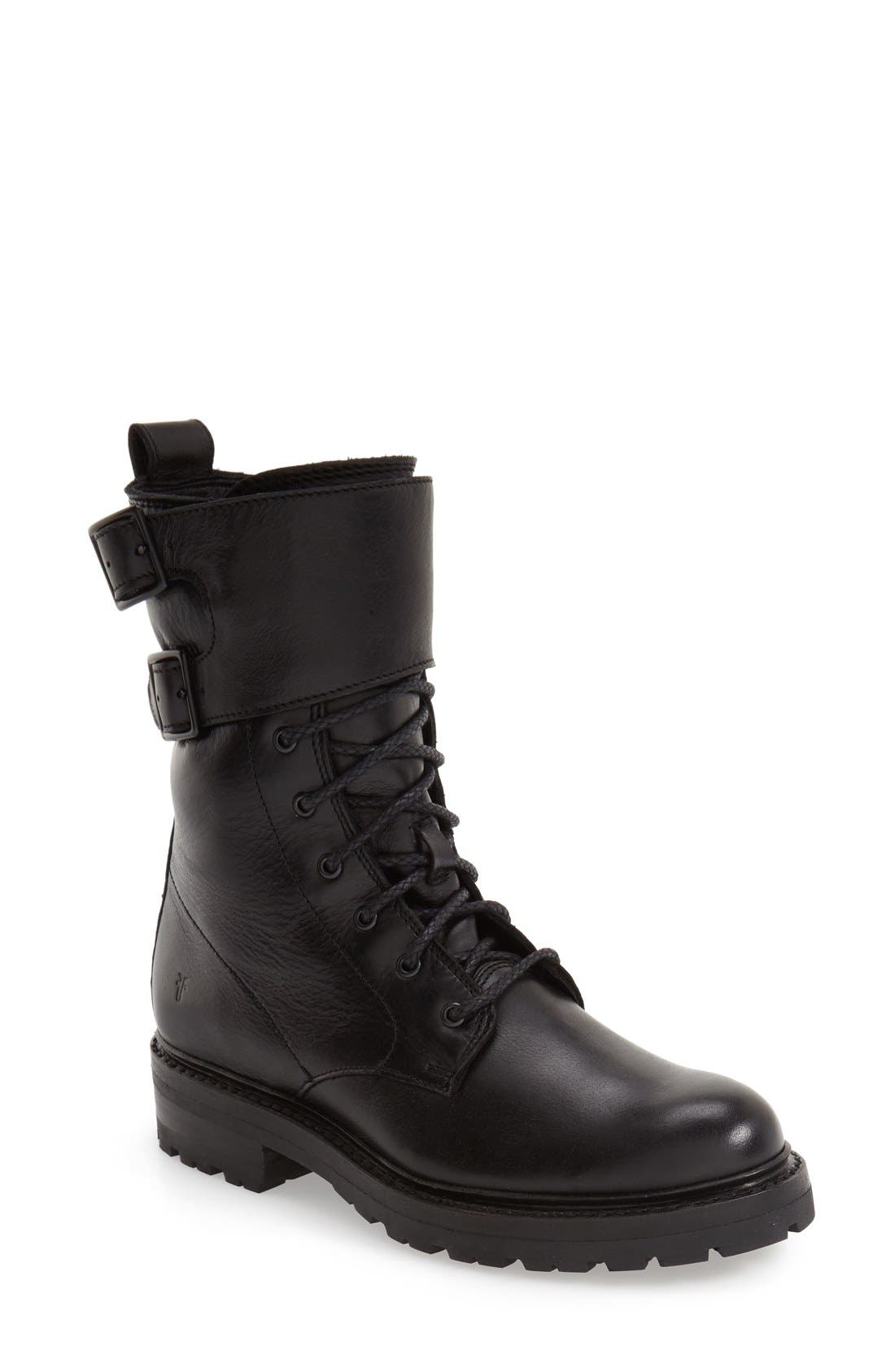 frye julie shield combat boot