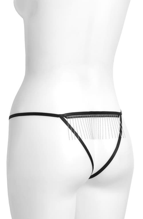 Shop Bluebella Antoinette Ouvert Chain Briefs In Black/silver