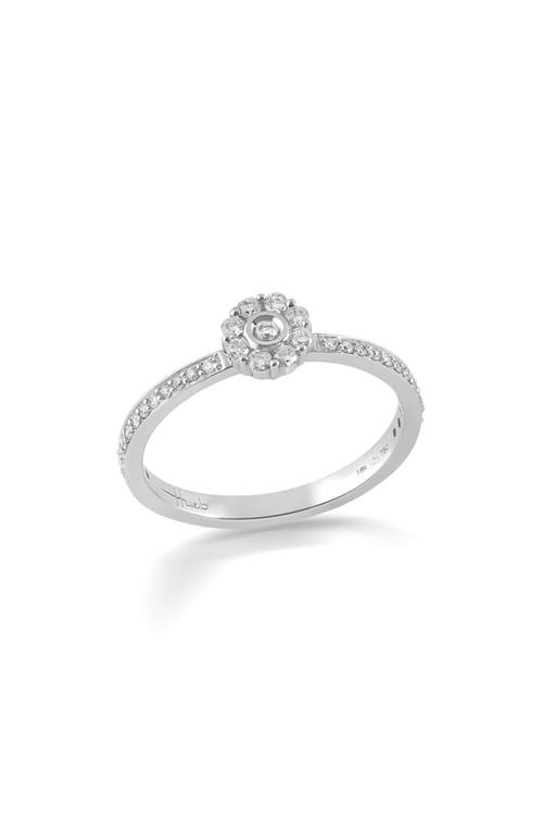 Hueb Diamond Flower Ring in White Gold/diamond
