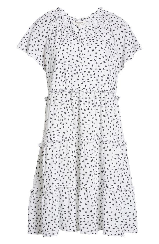 BEACHLUNCHLOUNGE CAMILA FLORAL FLUTTER SLEEVE DRESS