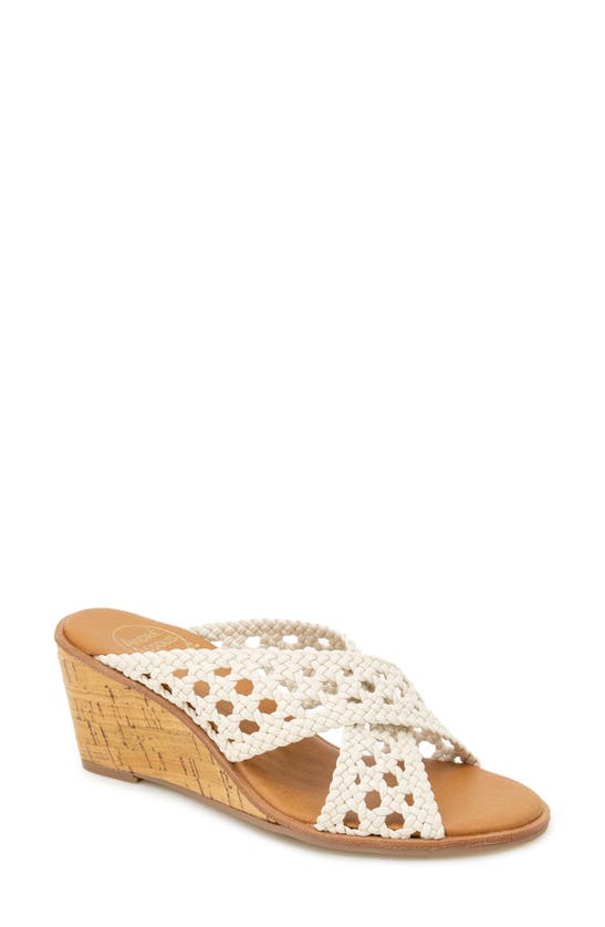 Andre Assous Bryana Wedge Sandal In Ivory