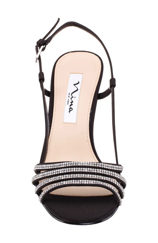 Shop Nina Avaley Slingback Sandal In Black Luster Satin