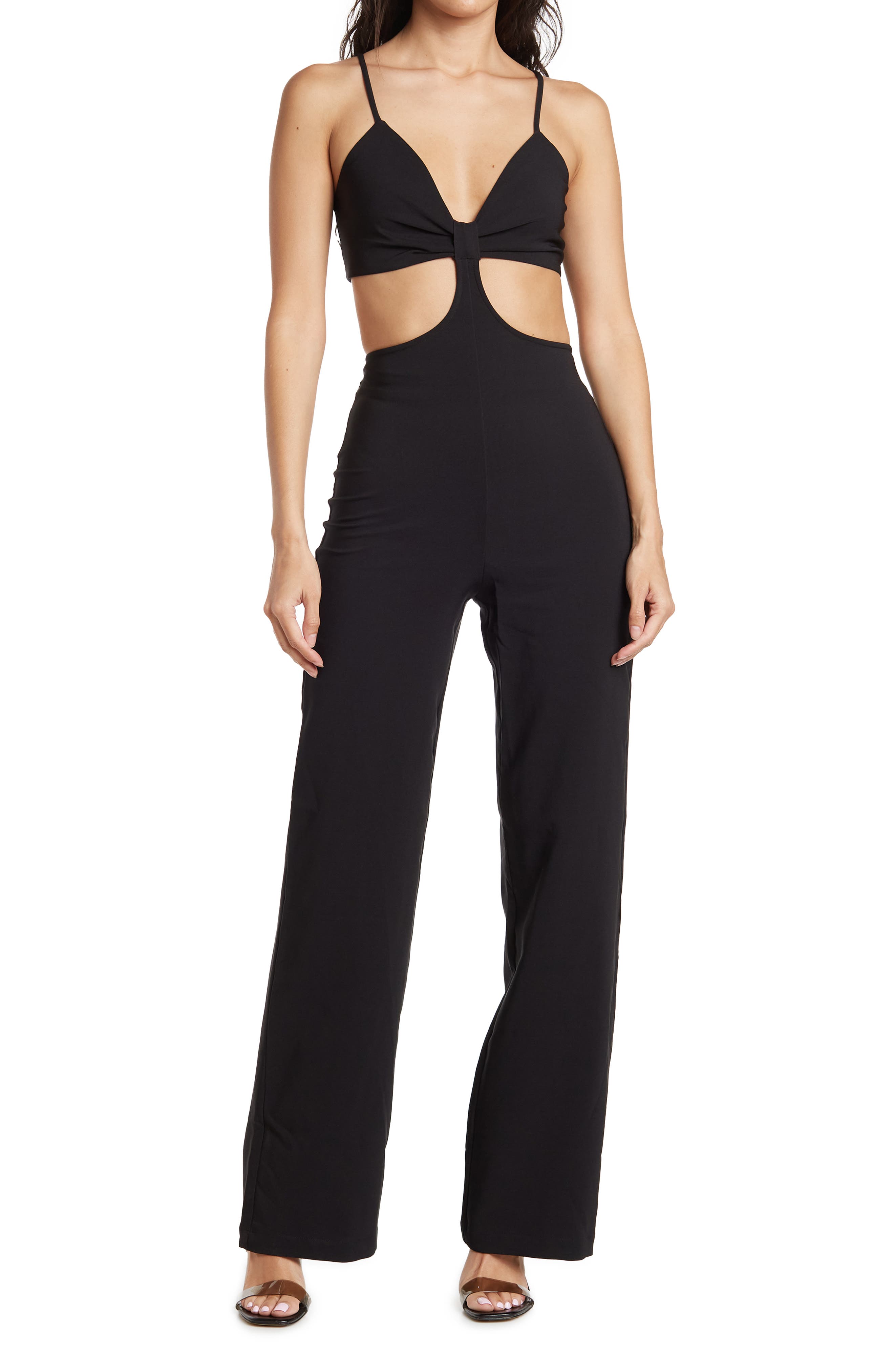 Socialite V-Neck Cutout Jumpsuit 
