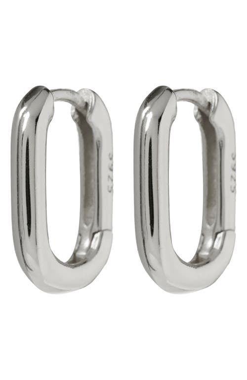 Luv AJ Chain Link Huggie Hoop Earrings in Silver at Nordstrom