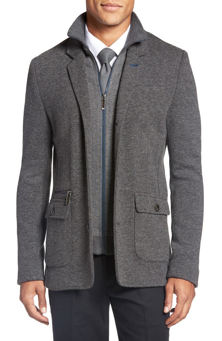 Ted Baker London 'Dom' Extra Trim Fit Jersey Blazer with Removable Bib ...