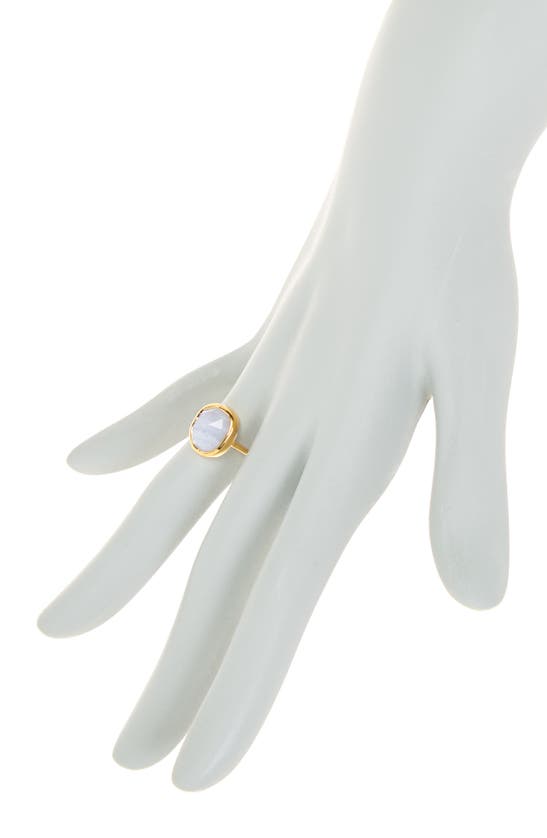 Monica Vinader Siren Medium Stacking Ring In Yellow Gold