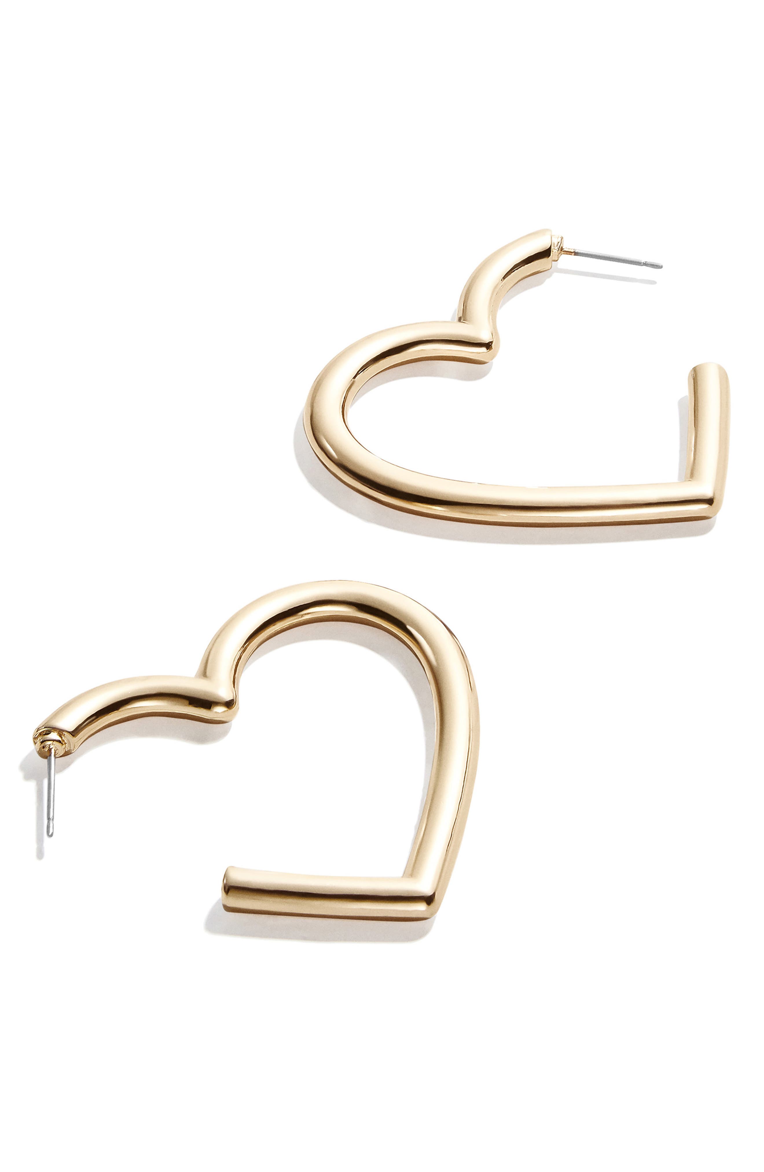 baublebar heart hoop earrings