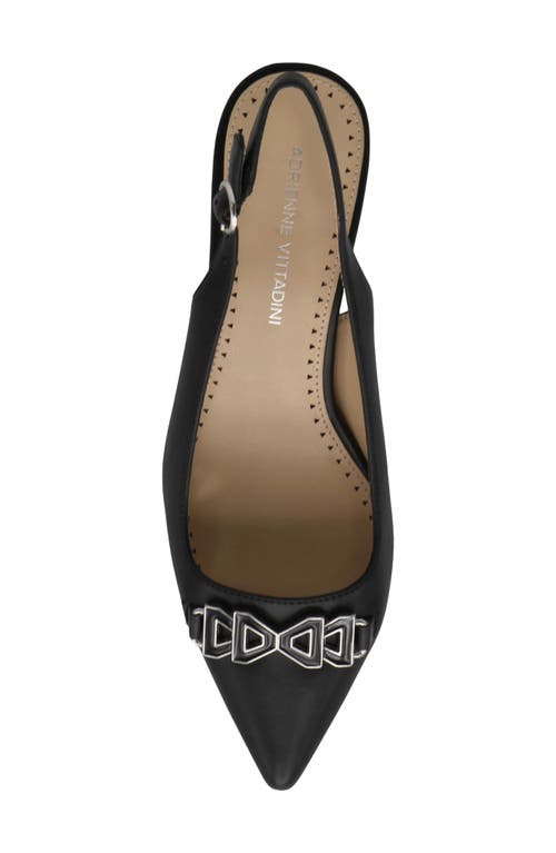 Adrienne Vittadini Sindy Slingback Kitten Heel Pump In Black