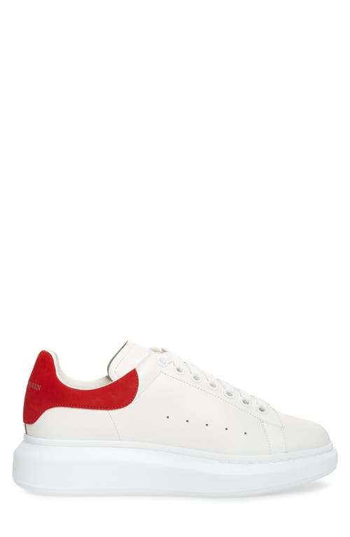 Shop Alexander Mcqueen Oversized Sneaker In White/lust Red