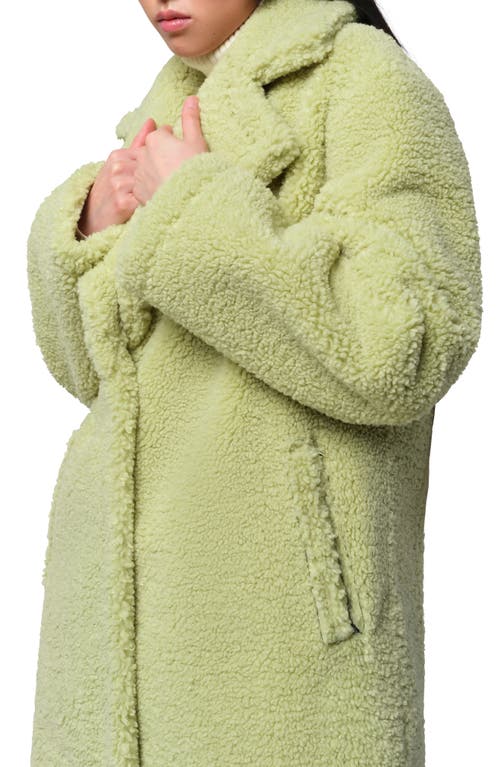 Shop Apparis Anei Reversible Faux Shearling Coat In Pistachio