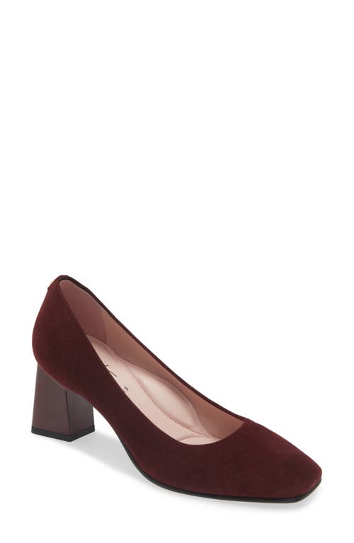 Shop Naot Cass Patent Pump In Burgundy Suede