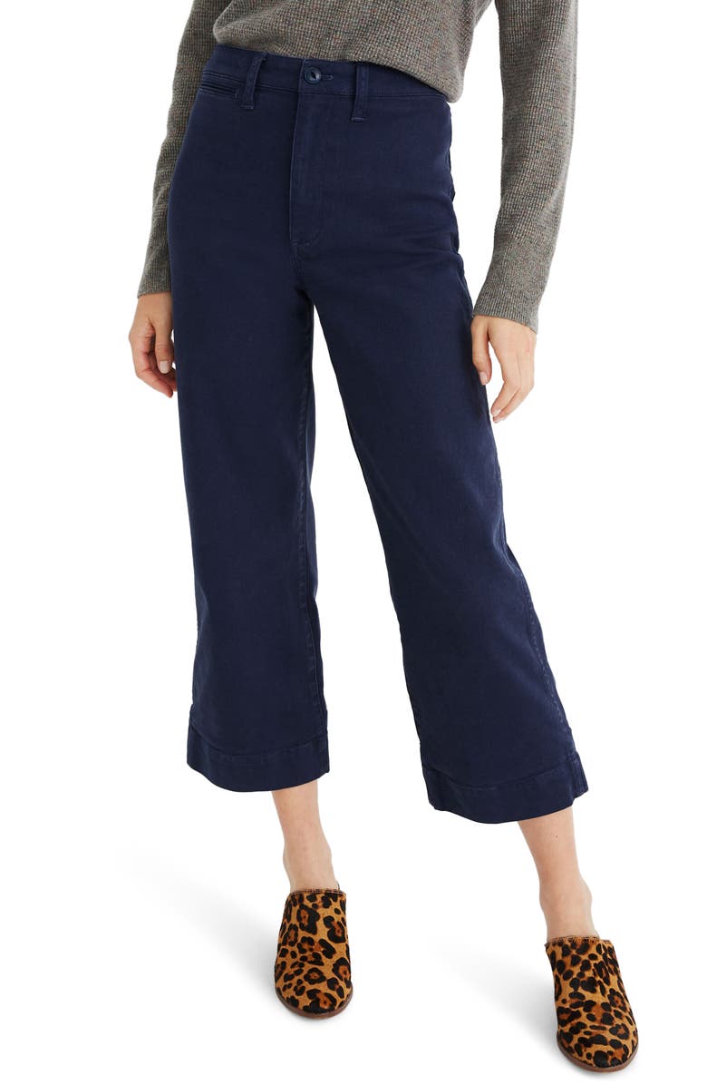 Madewell Slim Emmett Wide Leg Crop Pants (Regular & Plus Size) | Nordstrom