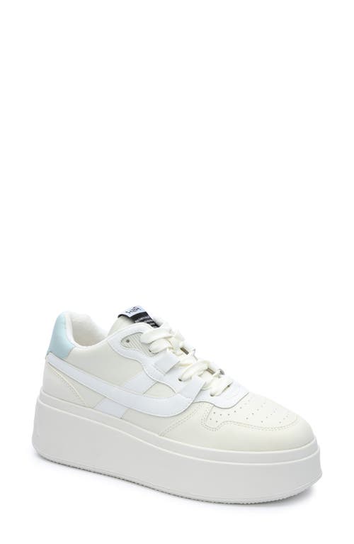 Ash Match Platform Sneaker in White/Misty Blue