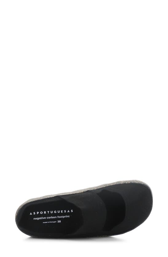 Shop Asportuguesas By Fly London Cana Slide Sandal In Black Eco Faux Suede