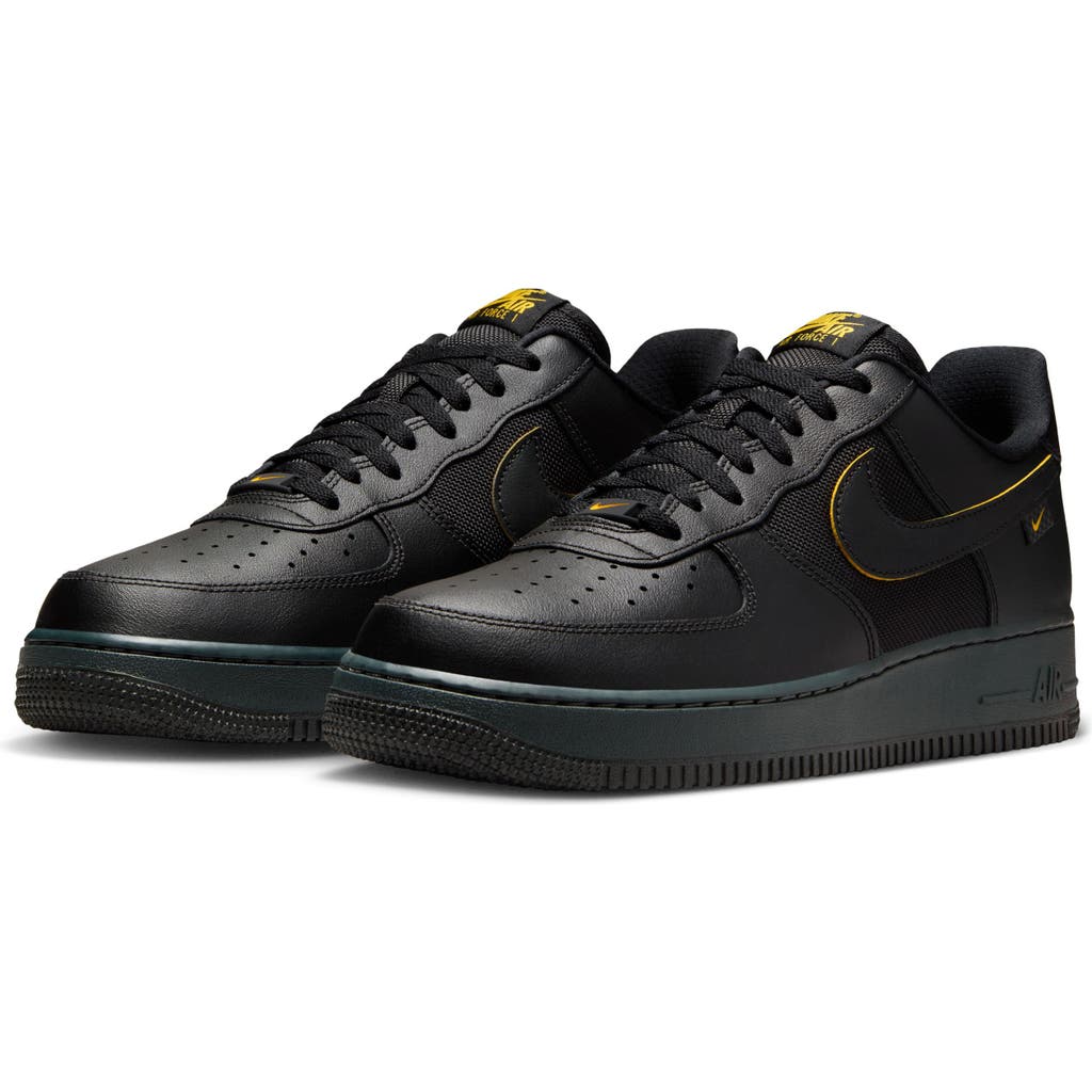Nike Air Force 1 '07 Sneaker In Black/university Gold/grey