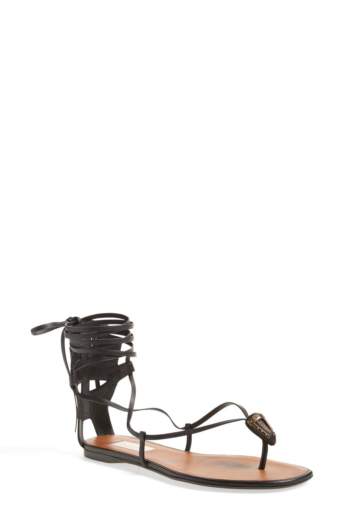 valentino lace up sandals