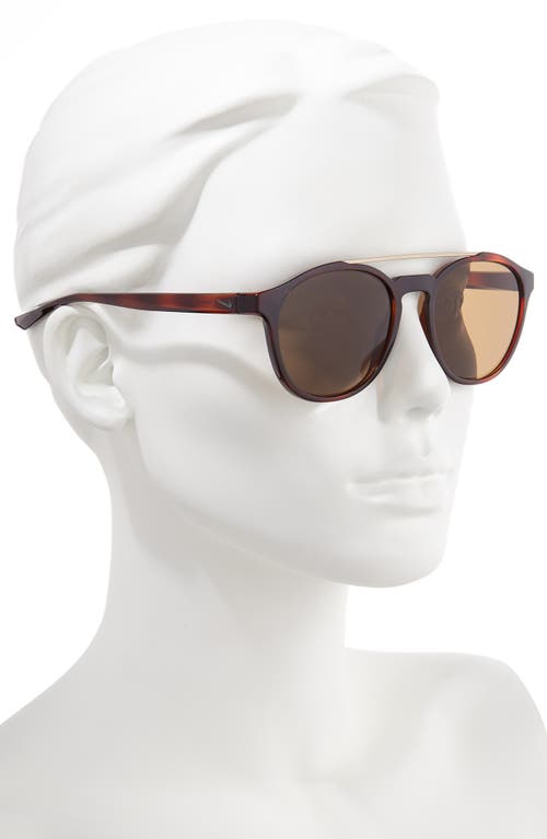 Shop Nike Kismet 54mm Round Sunglasses In Tortoise/brown