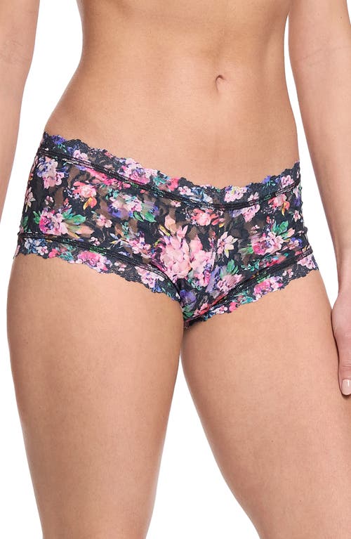 Shop Hanky Panky Print Boyshorts In Dark Peonies