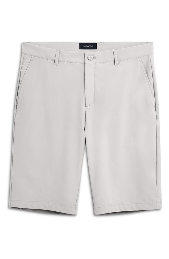 Bugatchi Flat-front Knit Shorts In Stone