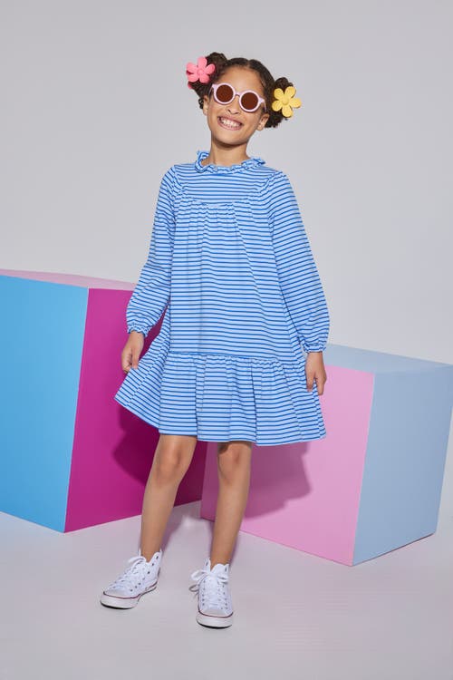 Bisby Kids' Knit Jody Dress In Blue Stripe