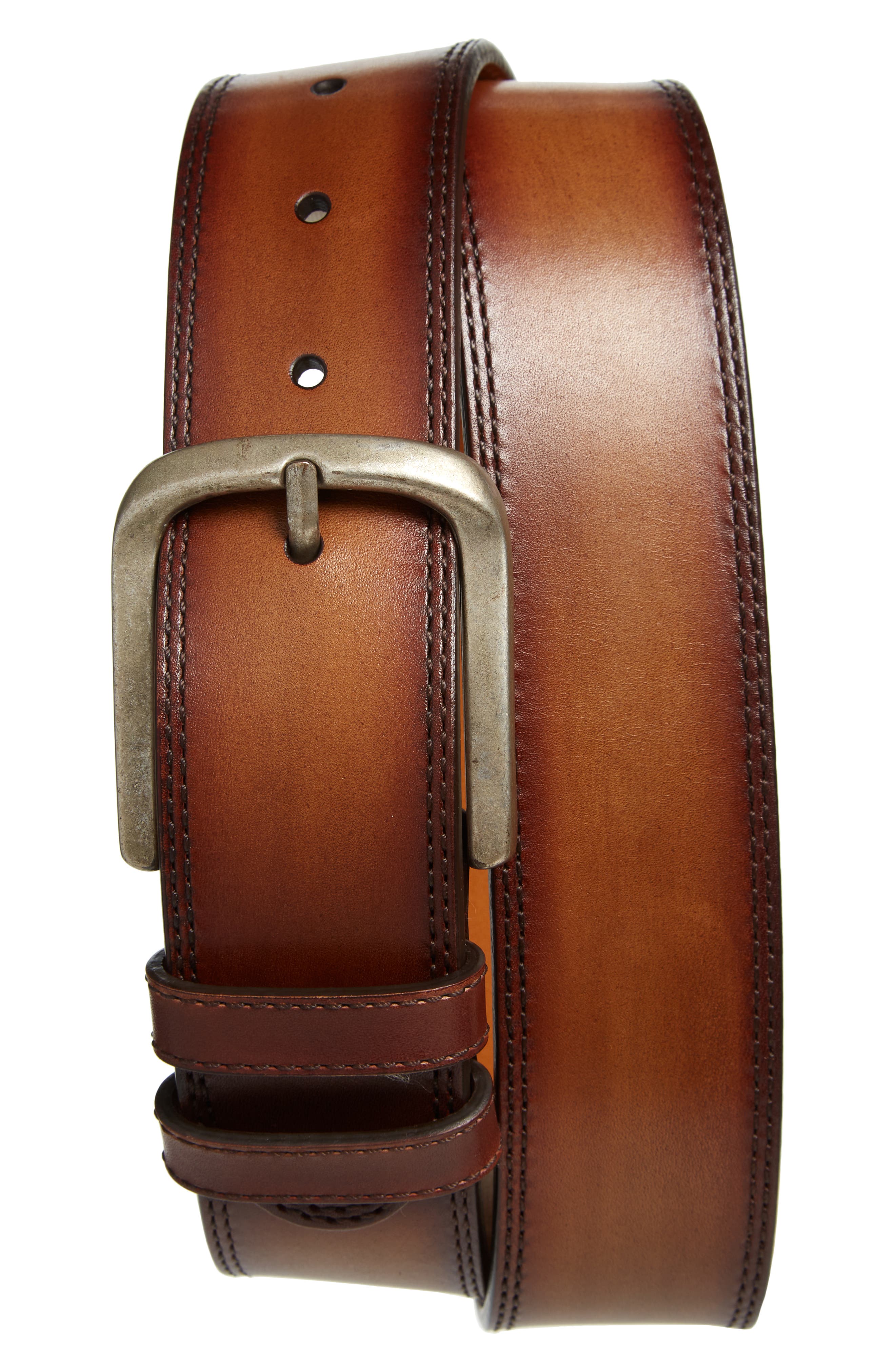 mens brown leather belt sale