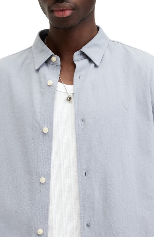 Shop Allsaints Lovell Slim Fit Button-up Shirt In Skyline Grey