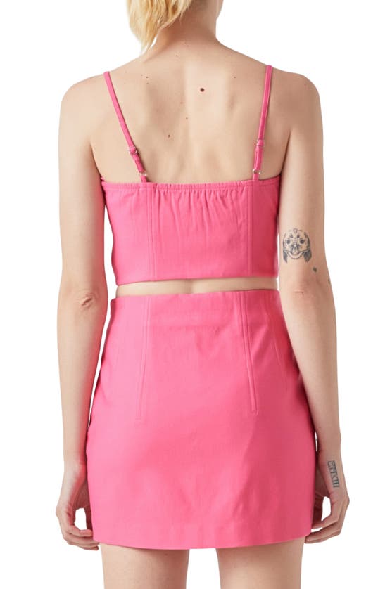 Grey Lab Women's Sweetheart Neck Bustier Top In Pink