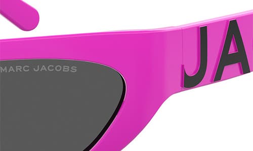 Shop Marc Jacobs 61mm Gradient Cat Eye Sunglasses In Fuchsia Black/grey