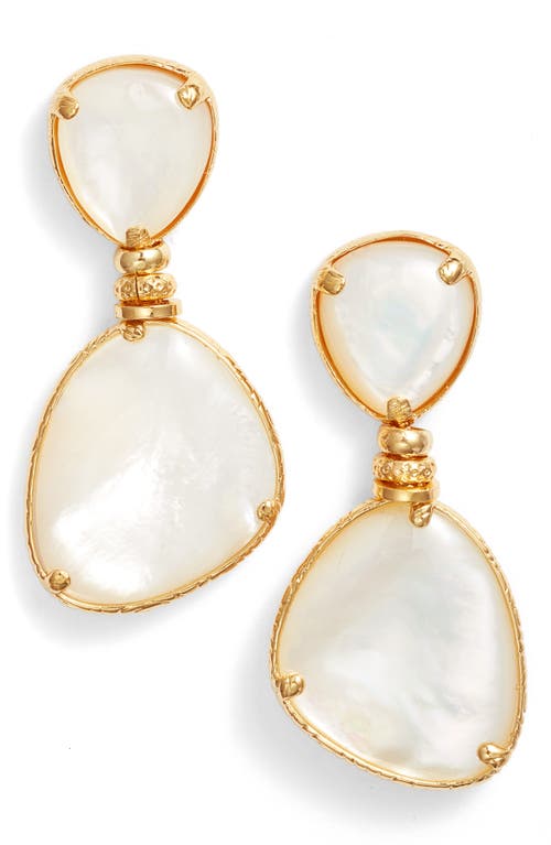 Gas Bijoux Silia Drop Earrings in Pearl