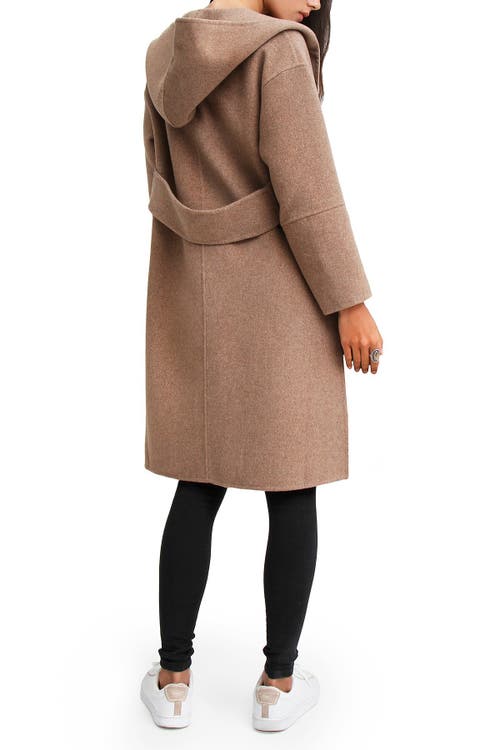 Belle & Bloom Walk This Way Wool Blend Oversized Coat In Oat