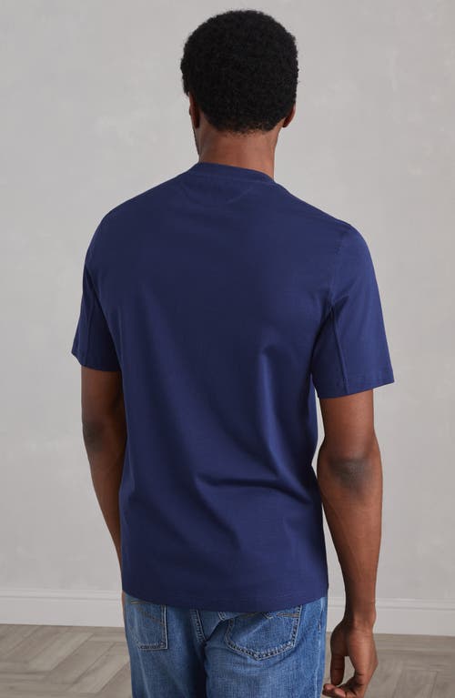 Shop Brunello Cucinelli Jersey T-shirt With Graphic In Indigo