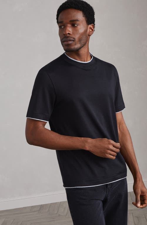 Shop Brunello Cucinelli T-shirt With Faux-layering In Black