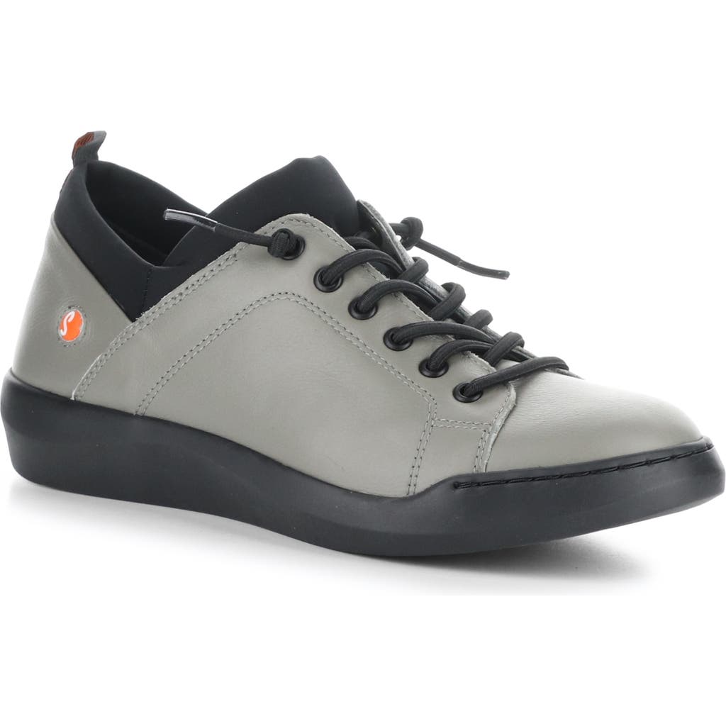 Shop Softinos By Fly London Bonn Sneaker In Sage/black Smooth Leather