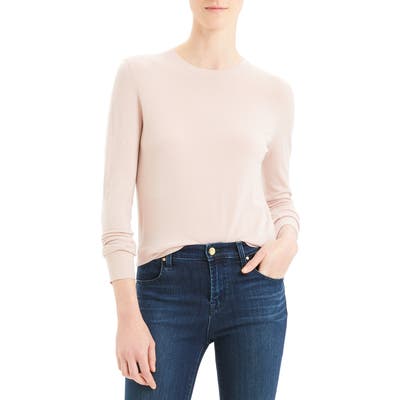 Theory Regal Wool Blend Crewneck Sweater, Size Petite - Pink