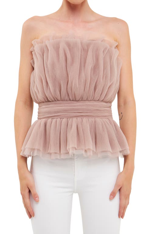 ENDLESS good ROSE STRAPLESS TULLE BANDED TOP WOMEN’S MEDIUM