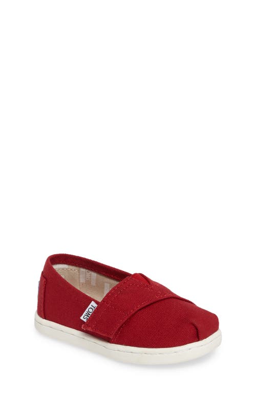 TOMS Alpargata 2.0 Slip-On in Red Canvas at Nordstrom, Size 2 M