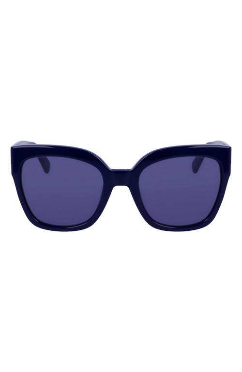 Longchamp Medallion 52mm Tea Cup Sunglasses in Blue at Nordstrom