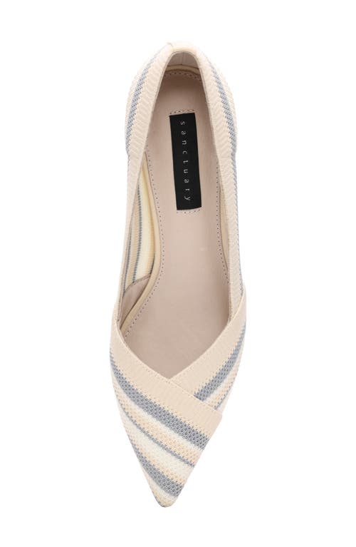 Shop Sanctuary Prime Knit Pointed Toe Pump In Natural/chalk