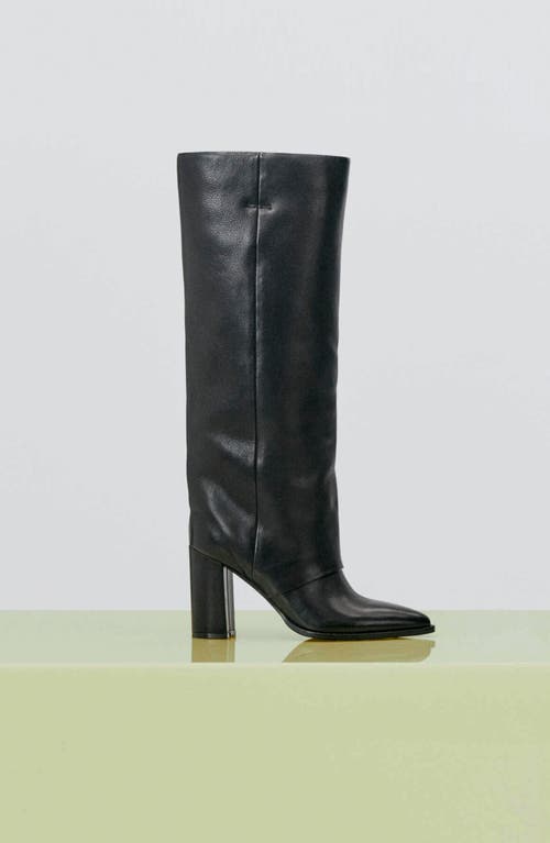 Shop Steve Madden Blanco Knee High Boot In Black Leather