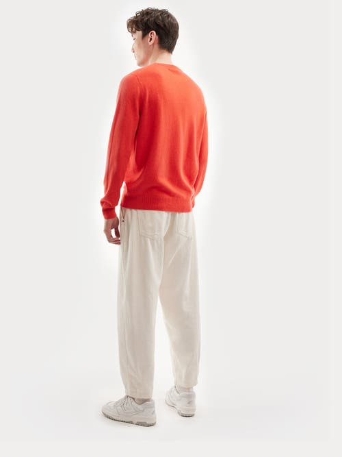 Shop Gobi Cashmere Crew Neck Sweater In Fiesta