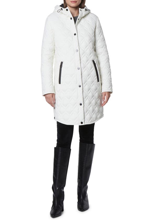 Andrew Marc Rialto Double Diamond Quilted Parka In Steam
