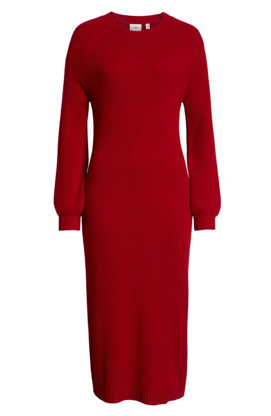 Shop Ag Quaid Knit Sweater Dress In Red Amaryllis