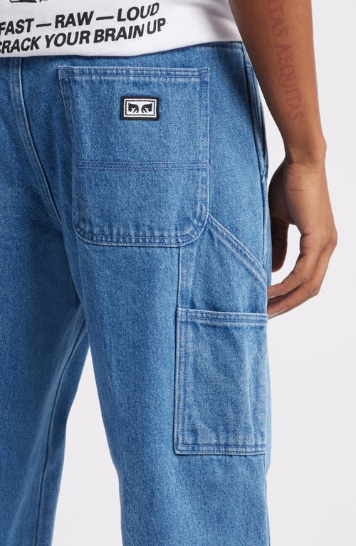 Obey Hardwork Carpent Jeans In Light Indigo